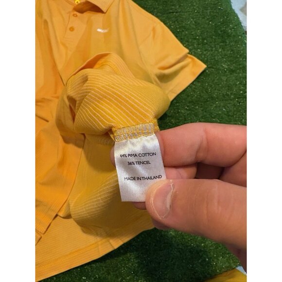 Black Clover Polo mens 2XL orange yellow lightweight breathable golf shirt C - Picture 4 of 13